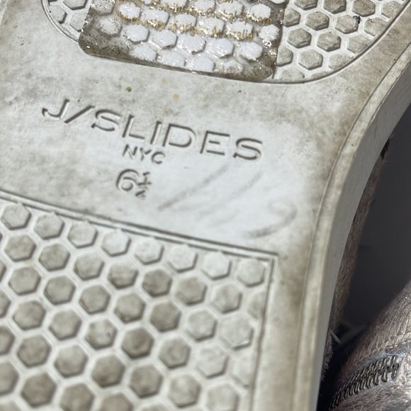 J/Slides Ludlow Mid-Top Off White Metallic Pony Hair - Picture 8 of 11